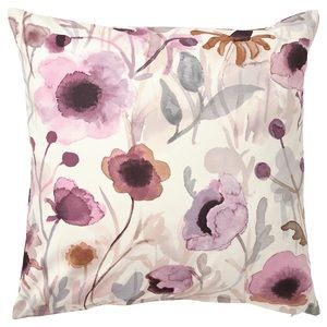 IKEA POLARTÅG Pillow Cushion cover, multicolor/floral pattern, 20x20" NEW